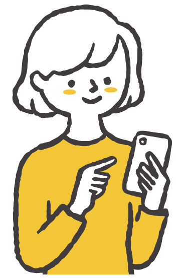 スマートフォンで肌の記録をする女性